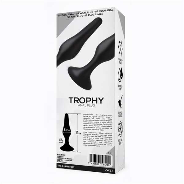 Trophy Anal Plug 13 cm Silicone Black – Image 3