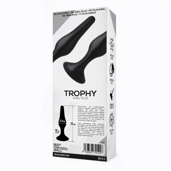 Trophy Anal Plug 15 cm Silicone Black – Image 3