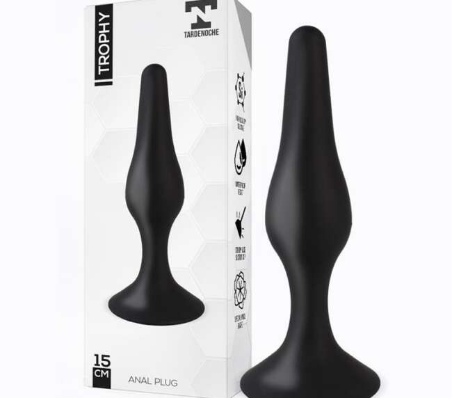 Trophy Anal Plug 15 cm Silicone Black