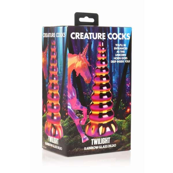 Twilinght Rainbow Borosilicate glass Dildo – Image 5