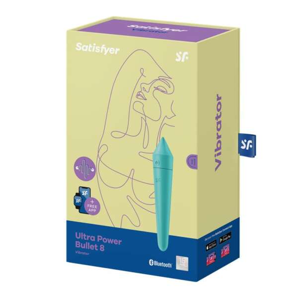 Ultra Power Bullet 8 Vibrating Bullet with APP Turquoise – Image 7