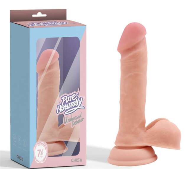Undressed Debater Liquid Silicone Dual-Density Realistic Dildo 19.2 cm