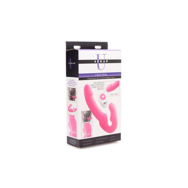 Urge Strapless Strap-On Vibrator Pink – Image 6