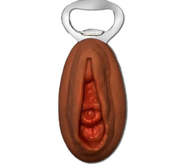 Vagina-shaped bottle opener Brown