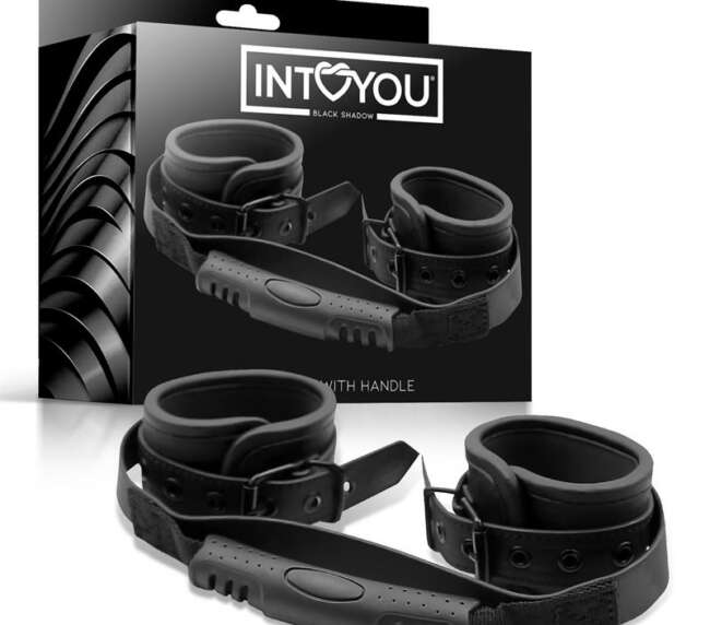 Vegan Leather Cuffs with Handle