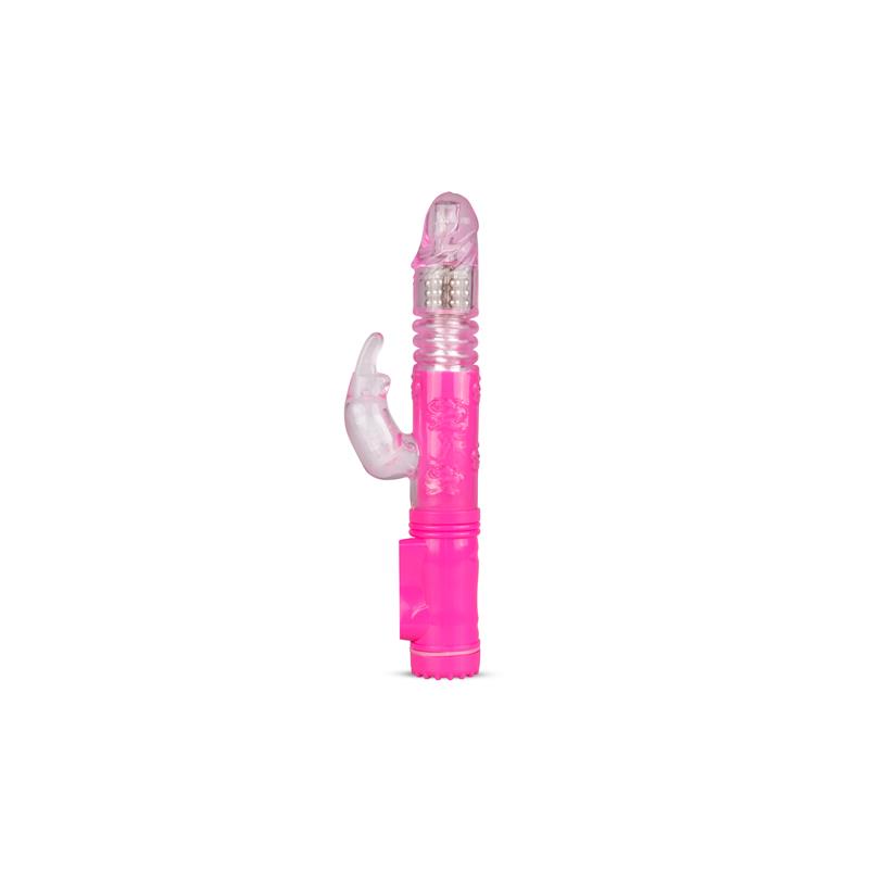 Rabbit Vibrator Thrusting and Rotating Balls  Pink – Image 7