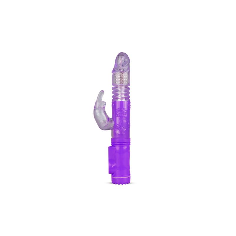 Rabbit Vibrator Thrusting and Rotating Balls  Purple – Image 8