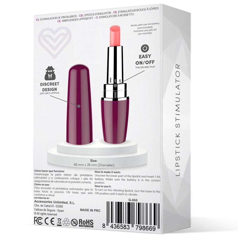 Viblips Lipstick Stimulator Purple – Image 3