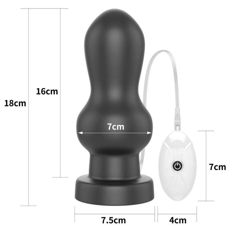 Vibrating Anal Plug King Sized 7 Black – Image 7