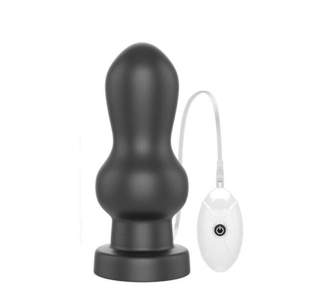 Vibrating Anal Plug King Sized 7 Black