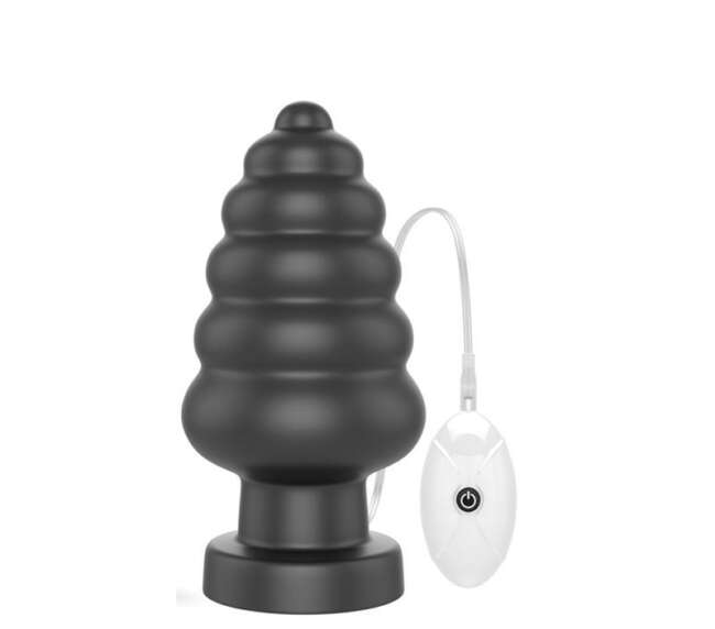 Vibrating Anal Plug King Sized 7 Black