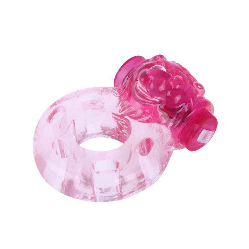 Vibrating Cock Ring Bear Pink – Image 6