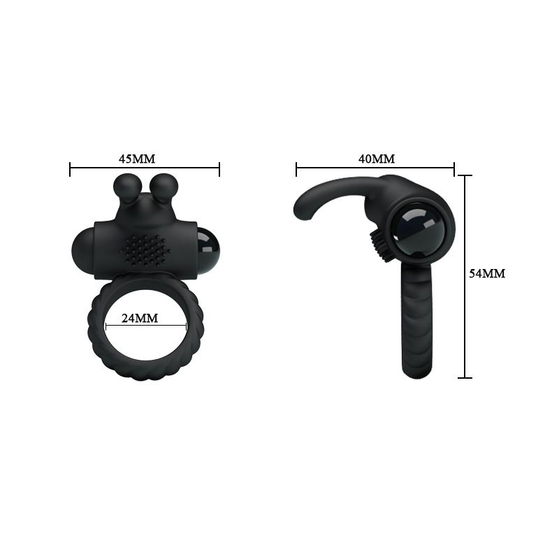 Vibrating Cock Ring Eudora Black – Image 5