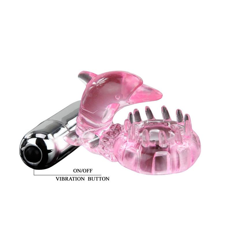 Vibrating Cock Ring Love Dolphig Ring Pink – Image 3