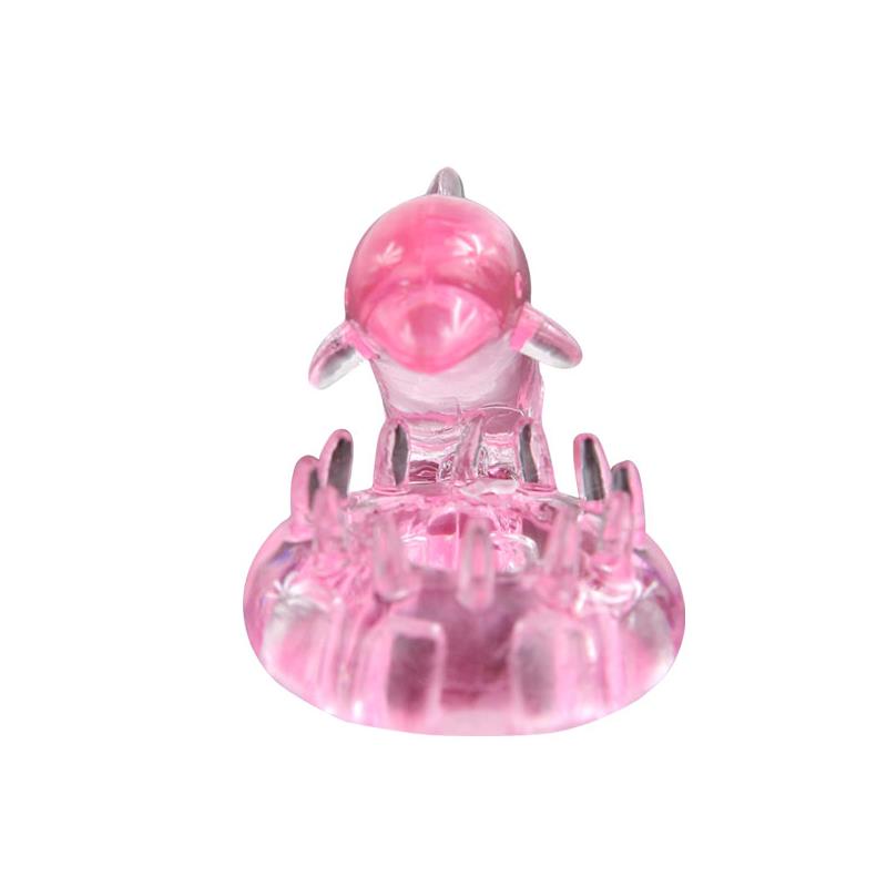 Vibrating Cock Ring Love Dolphig Ring Pink – Image 9
