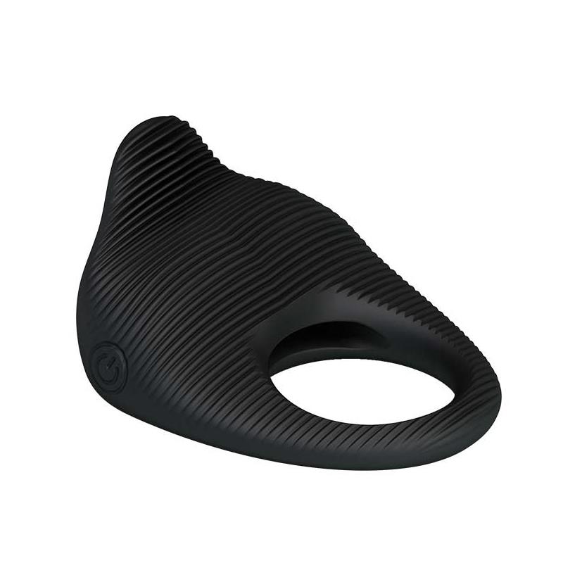 Vibrating Cock Ring Thimble Black – Image 4
