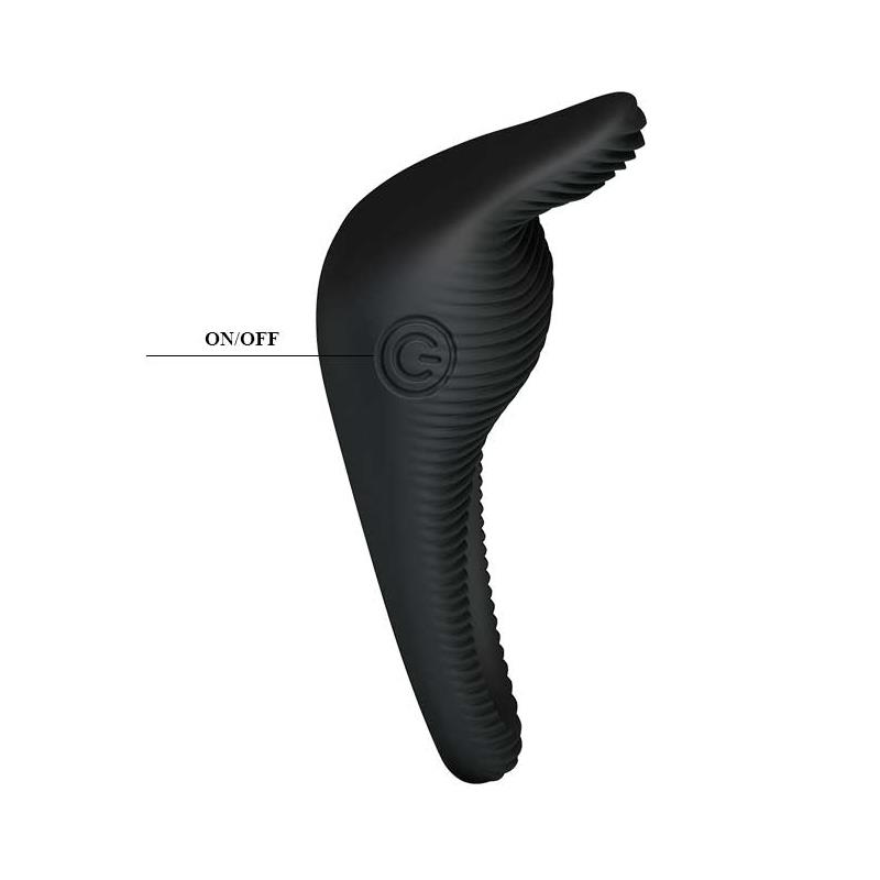 Vibrating Cock Ring Thimble Black – Image 5