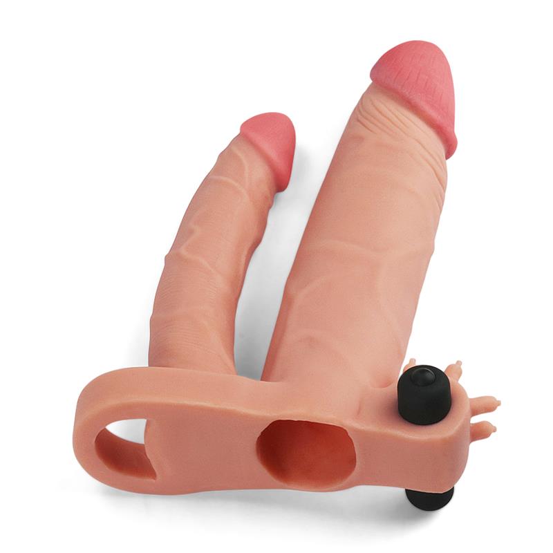 Vibrating Double Penis Sleeve with Vibration +1 – Image 3