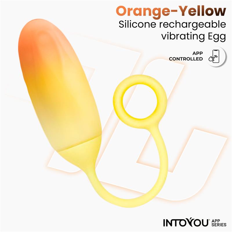 Vibrating Egg con APP Double Layer Silicone Yellow/Orange – Image 10
