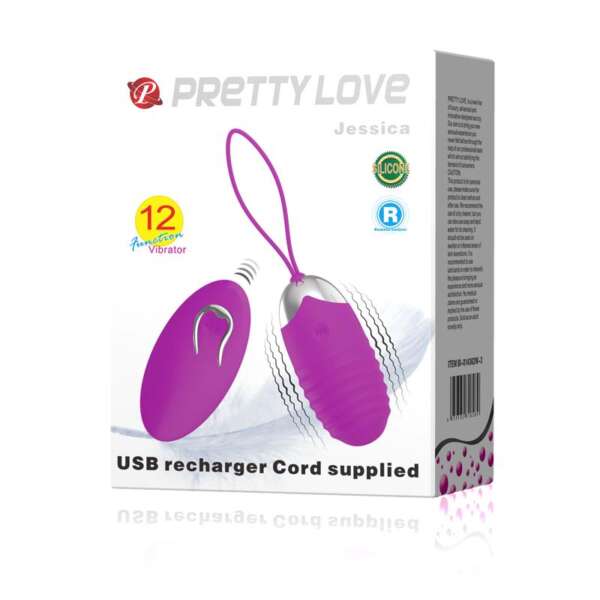 Vibrating Egg Jessica USB Purple – Image 8