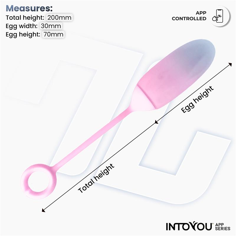 Vibrating Egg with APP Double Layer Silicone Blue/Pink – Image 6
