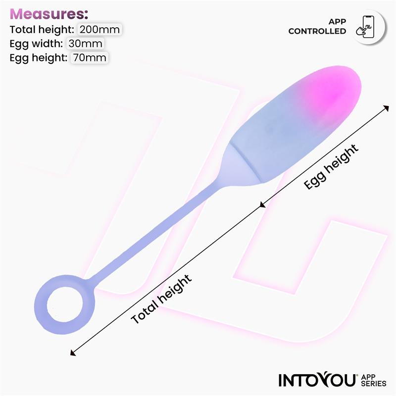 Vibrating Egg with APP Double Layer Silicone Pink/Blue – Image 4