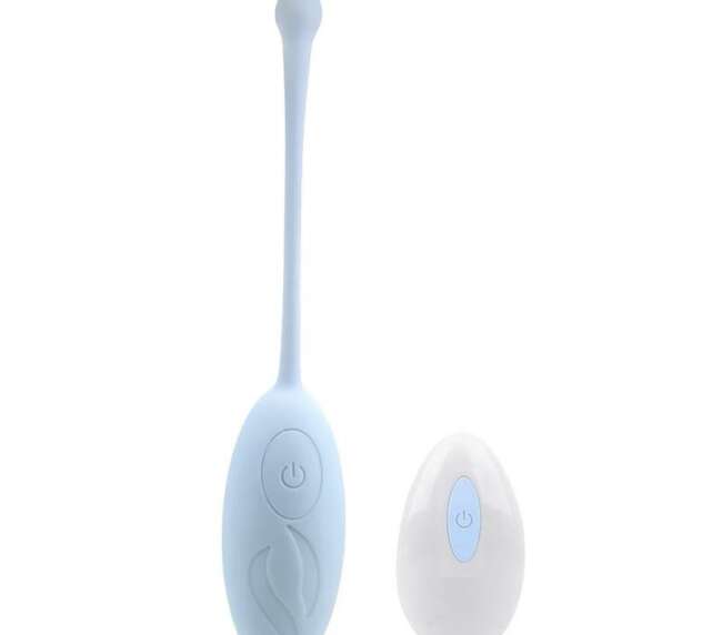 Vibrating Egg with Remote Control Blue