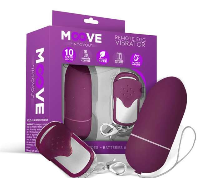 Vibrating Egg with Remote Control Dark Purple