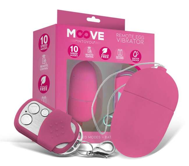 Vibrating Egg with Remote Control Medium Size Pink
