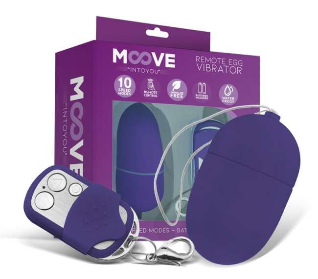 Vibrating Egg with Remote Control Medium Size Purple