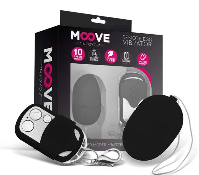 Vibrating Egg with Remote Control Mini Black