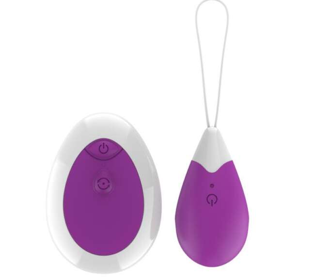 Vibrating Egg with Remote Control USB Purple