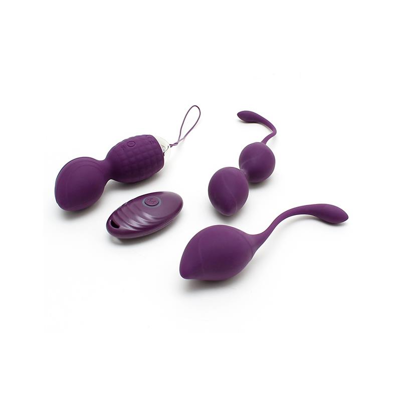 Vibrating Kegel Ball Set Remote Control Rimini Purple - Imagen 7