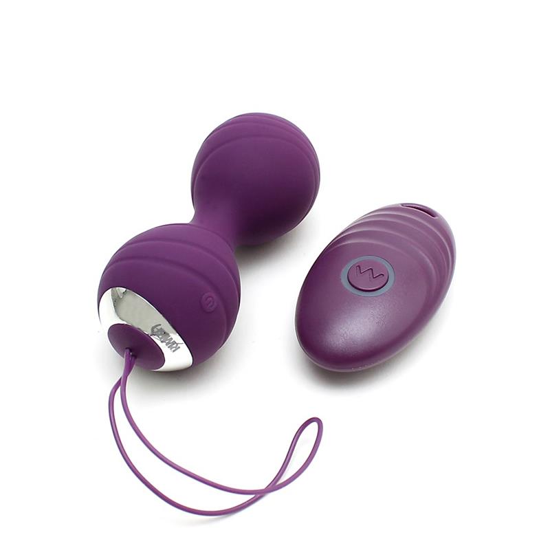 Vibrating Kegel Balls with Remote Control Cannes Purple - Imagen 3
