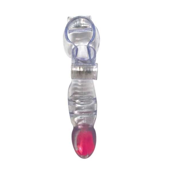 Vibrating Penis and Testicles Sleeve Clear – Image 7