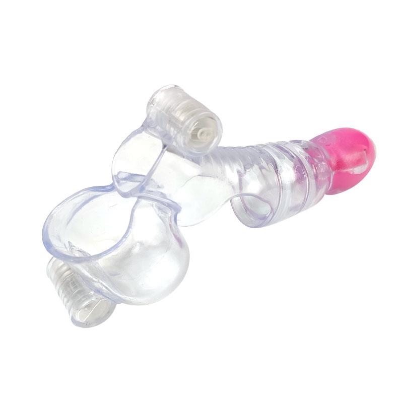 Manchon vibrant pour pénis et testicules Clear