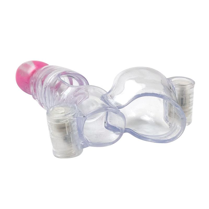 Vibrating Penis and Testicles Sleeve Clear – Image 3