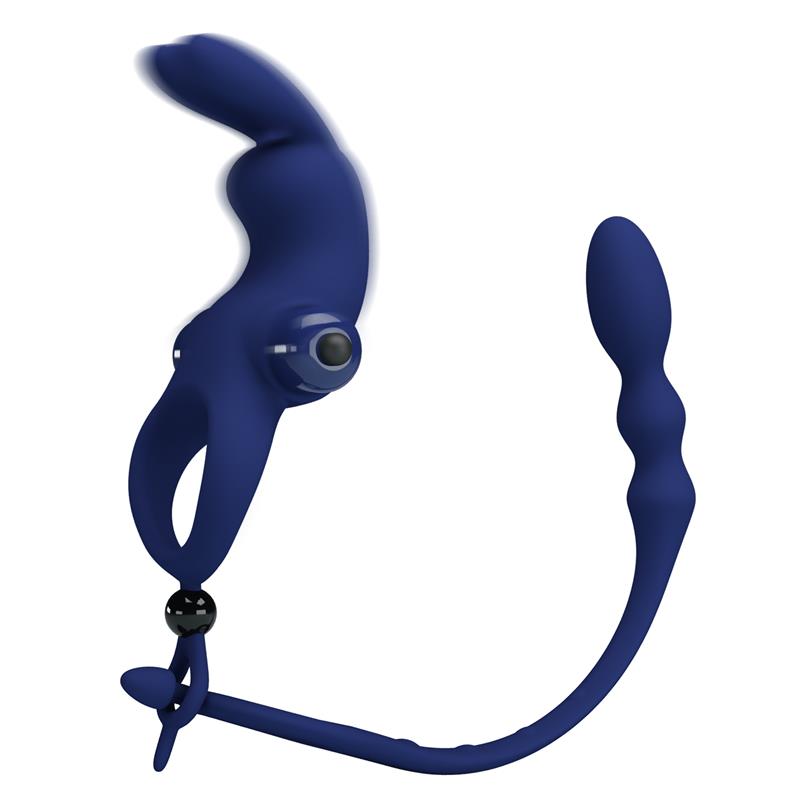 Vibrating Penis Ring with Anal Chain - Image 7