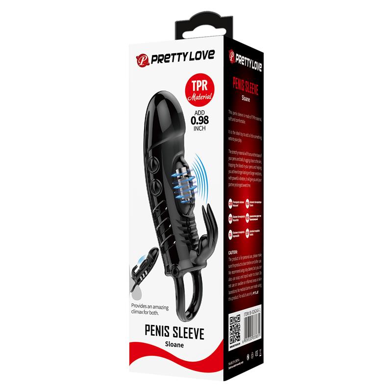 Vibrating Penis Sleeve Black – Image 6