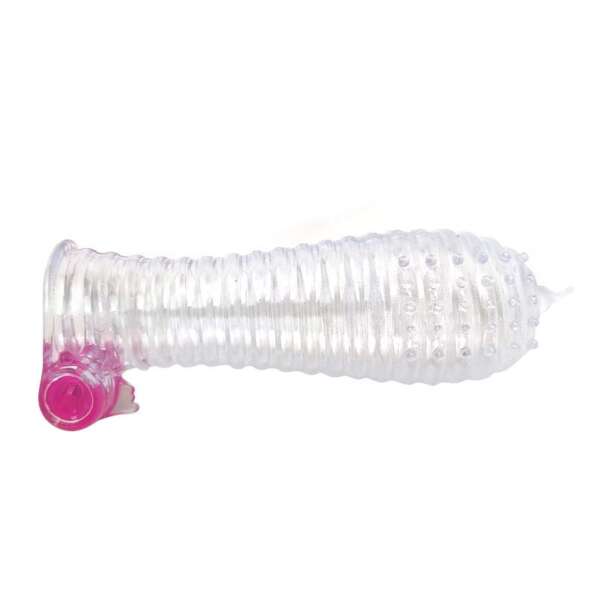 Vibrating Penis Sleeve Clear – Image 3