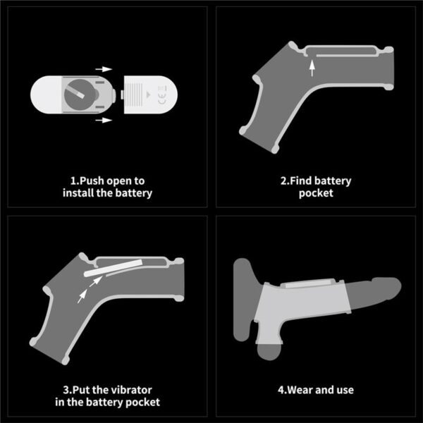Vibrating Ring for Penis and Scrotum Wave Knights – Image 3