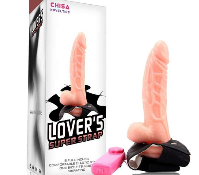 Vibrating Strap-On Stunt Cock 8.2 Flesh