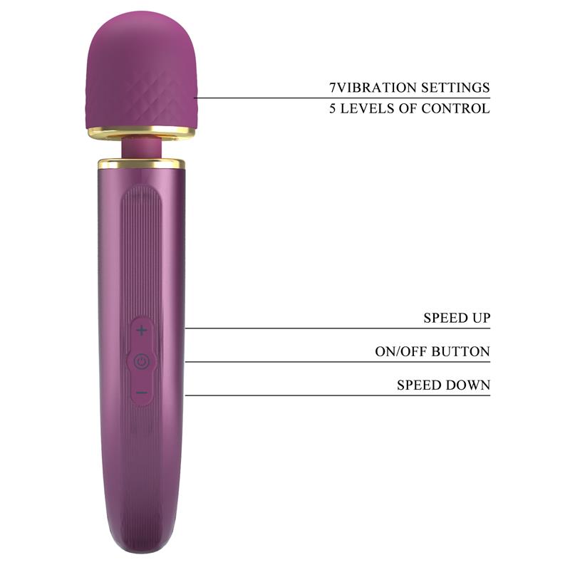 Vibrating Wand Silicona Purple – Image 12