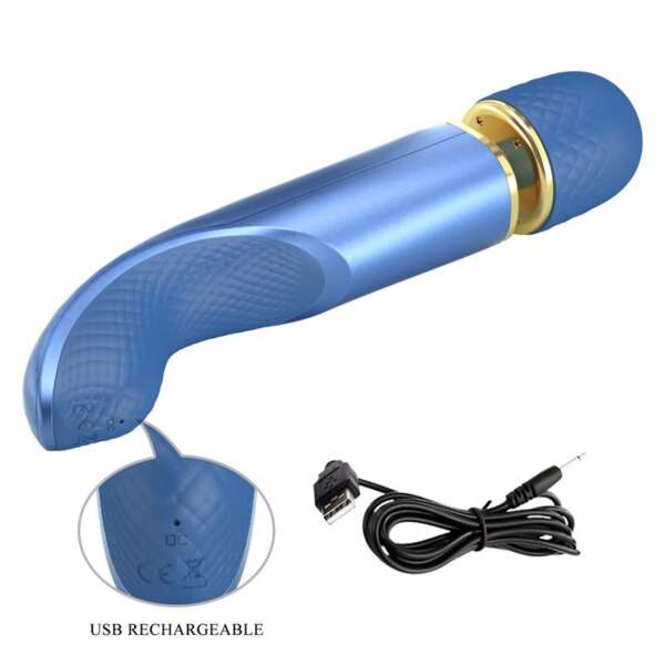 Vibrating Wand USB Silicone Blue – Image 3