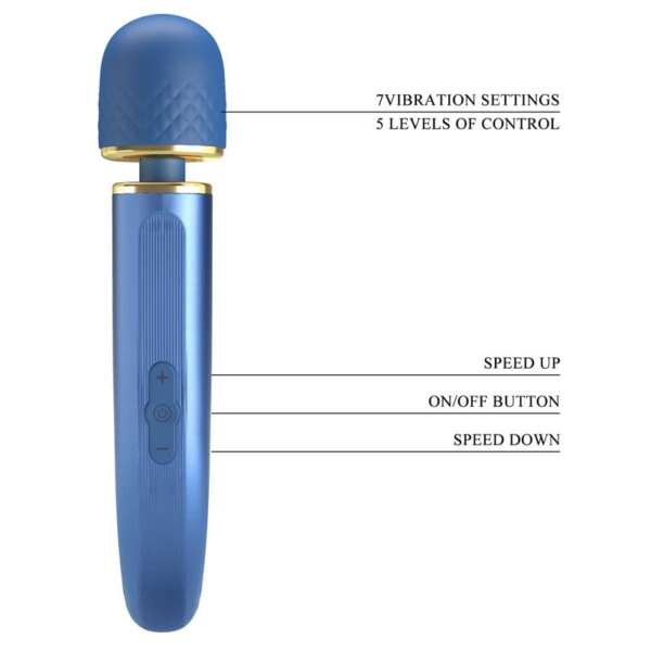 Vibrating Wand USB Silicone Blue – Image 12