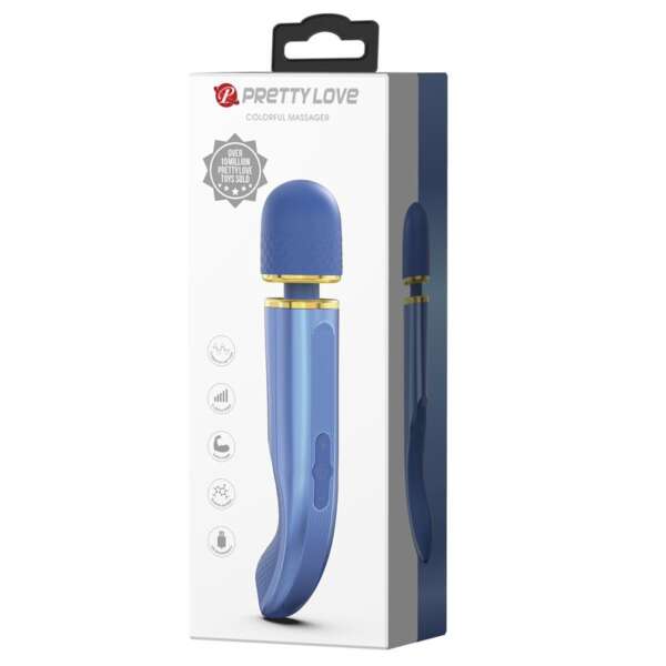 Vibrating Wand USB Silicone Blue – Image 7