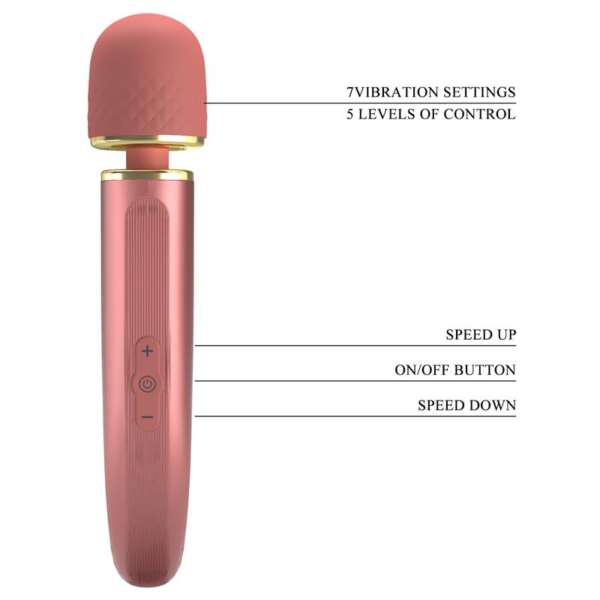 Vibrating Wand USB Silicone Pink – Image 8