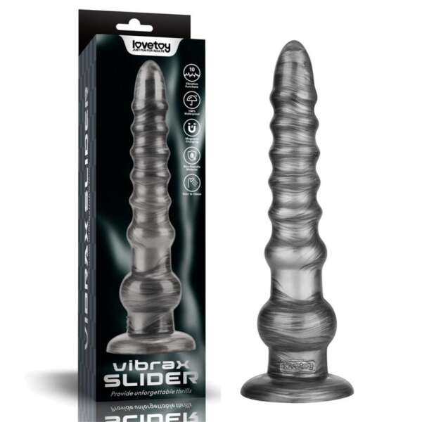 Vibrax Slider Anal Dildo with Vibration King Sized 12.5