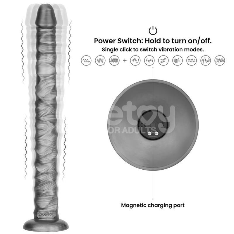 Vibrax Slider Anal DIldo with Vibration King Sized 16 – Image 11