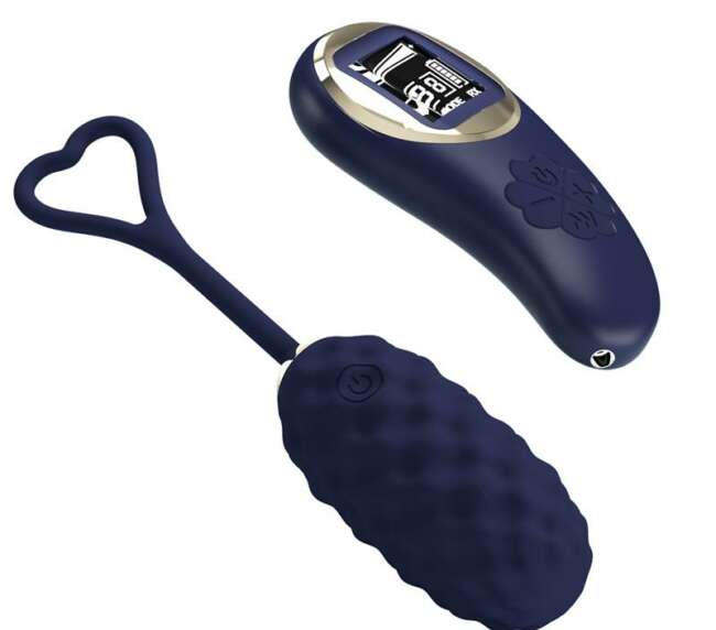 Vivian Vibrating Egg with Digital Screen Remote Control Blue